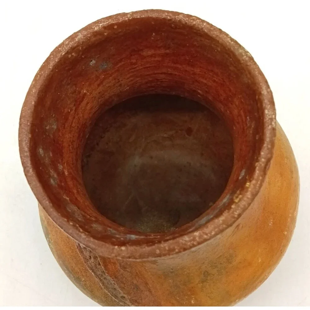 Vintage Lorena Bartlett Navajo/Dine Pine Pitch Pottery Folk Art Corn Vase 3.375